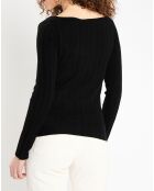 Pull en Laine & Cachemire Sacha col danseuse noir