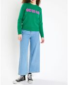 Pull en Laine & Cachemire Sadies côtelé vert
