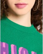 Pull en Laine & Cachemire Sadies côtelé vert