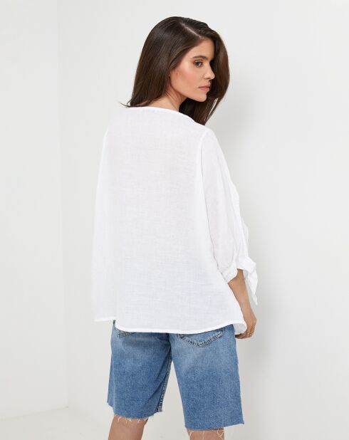 Top 100% Lin Johanna blanc