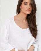 Top 100% Lin Johanna blanc