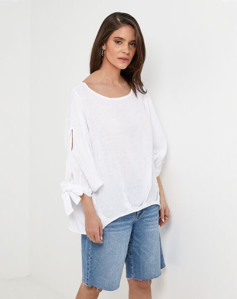 Top 100% Lin Johanna blanc