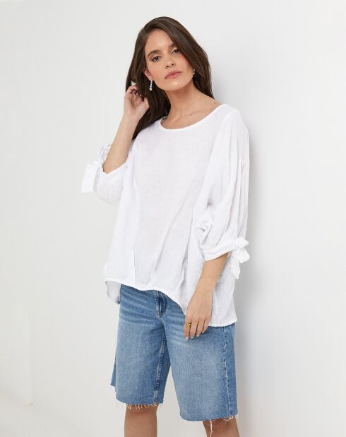 Top 100% Lin Johanna blanc