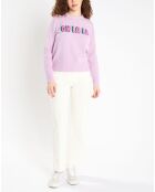 Pull en Laine & Cachemire Sadies côtelé violet clair