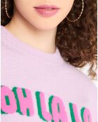 Pull en Laine & Cachemire Sadies côtelé violet clair