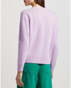 Pull en Laine & Cachemire Sadies côtelé violet clair