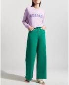Pull en Laine & Cachemire Sadies côtelé violet clair