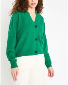 Cardigan en Laine & Cachemire Tabiola vert
