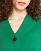 Cardigan en Laine & Cachemire Tabiola vert