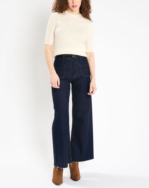 Pull en Laine & Cahchemire Tacha col danseuse écru