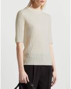 Pull en Laine & Cahchemire Tacha col danseuse écru