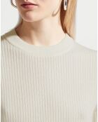 Pull en Laine & Cahchemire Tacha col danseuse écru