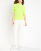 Pull en Laine & Cachemire Tacha col danseuse jaune fluo
