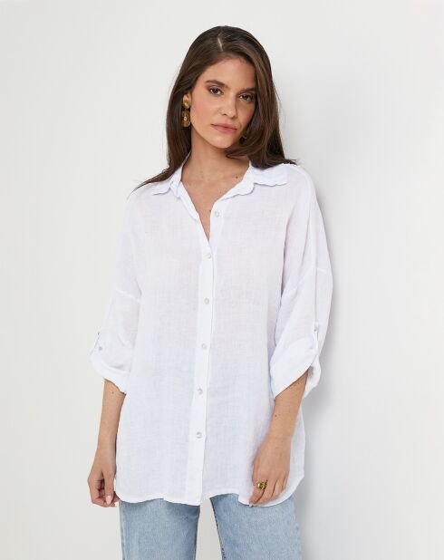 Chemise 100% Lin Melinda blanche