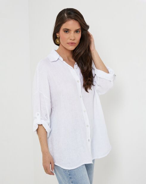Chemise 100% Lin Melinda blanche