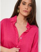 Chemise 100% Lin Melinda fushia