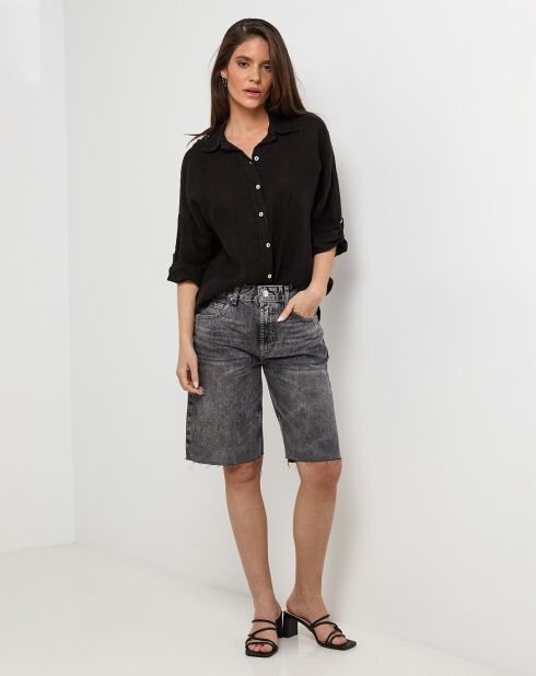 Chemise 100% Lin Melinda noire
