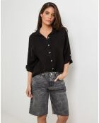 Chemise 100% Lin Melinda noire
