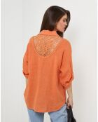 Chemise 100% Lin Melinda orange