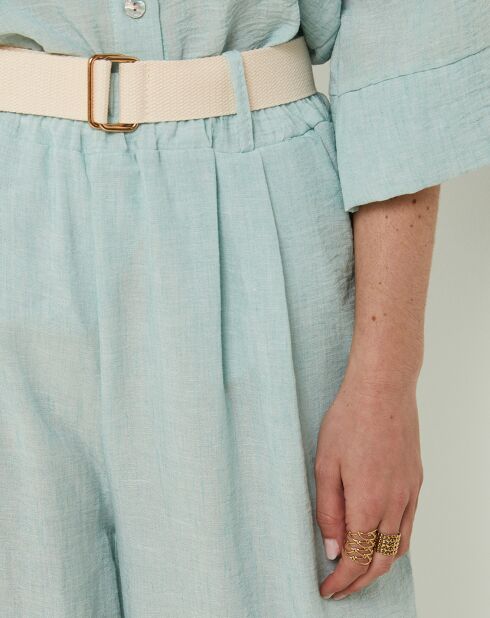 Pantalon 100% Lin Louane menthe
