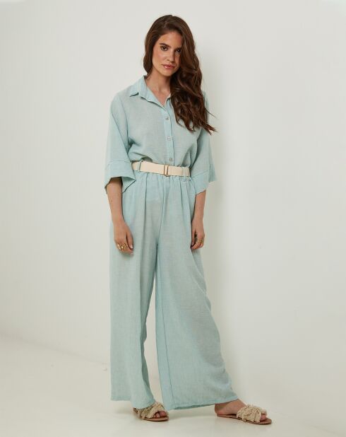 Pantalon 100% Lin Louane menthe