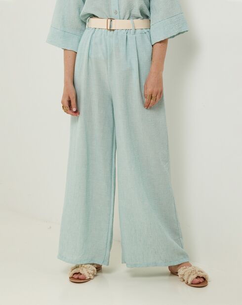 Pantalon 100% Lin Louane menthe
