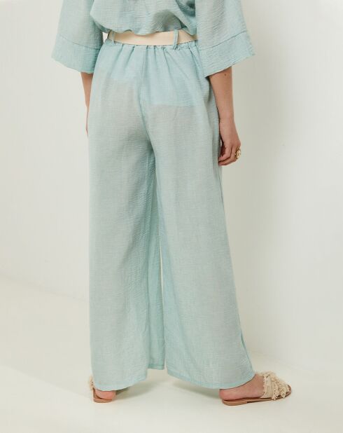 Pantalon 100% Lin Louane menthe