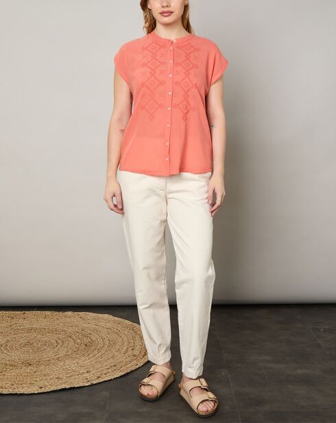 Chemise Teala corail