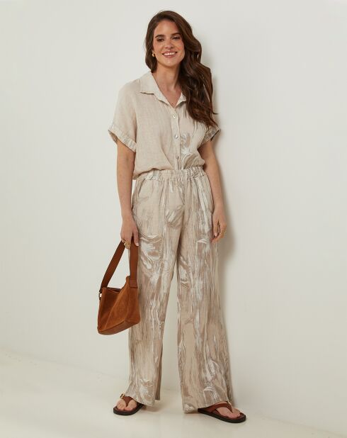 Pantalon 100% Lin Sophie beige