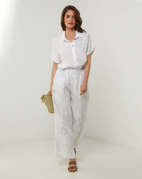 Pantalon 100% Lin Sophie blanc