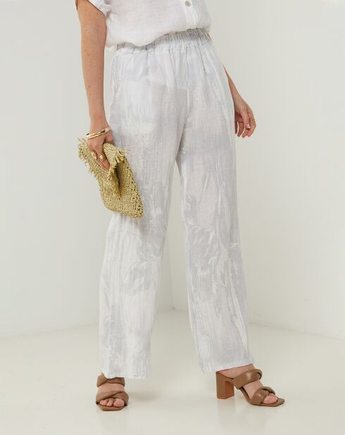 Pantalon 100% Lin Sophie blanc