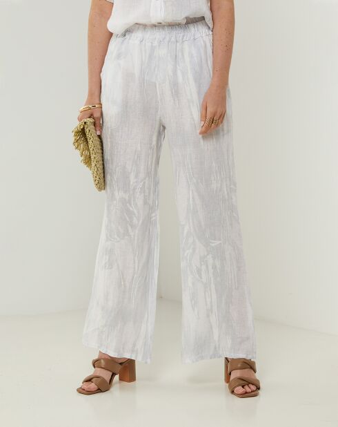 Pantalon 100% Lin Sophie blanc