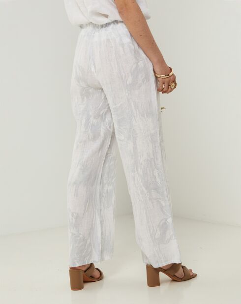 Pantalon 100% Lin Sophie blanc