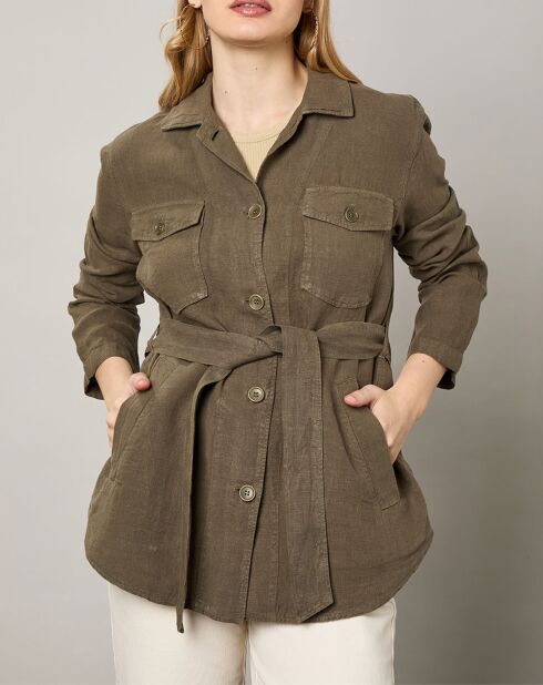 Veste 100% Lin Valentine army