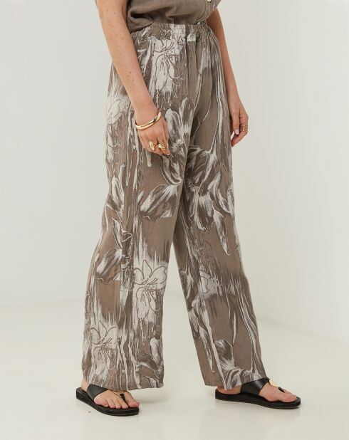 Pantalon 100% Lin Sophie taupe