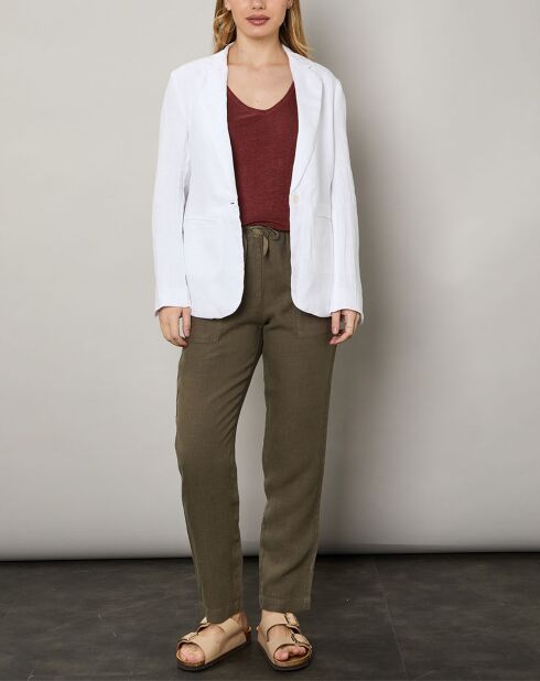 Veste 100% Lin Virna blanche
