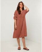 Robe 100% Lin Jessica rouille