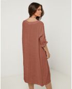 Robe 100% Lin Jessica rouille