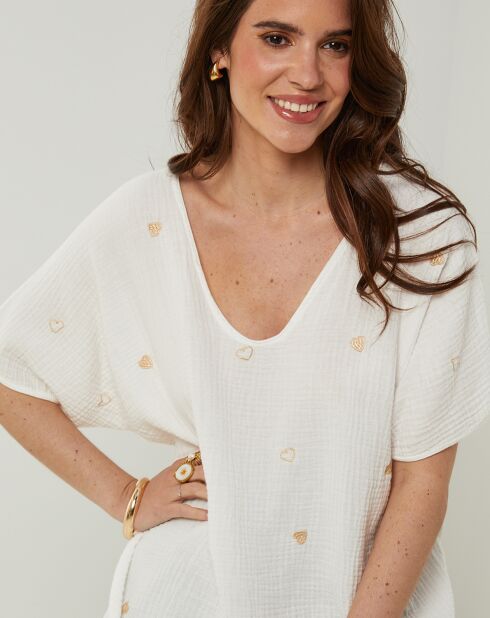 Top 100% Lin Phoebe blanc