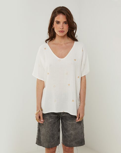 Top 100% Lin Phoebe blanc