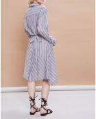 Robe Malorie Pastel rayée bleue