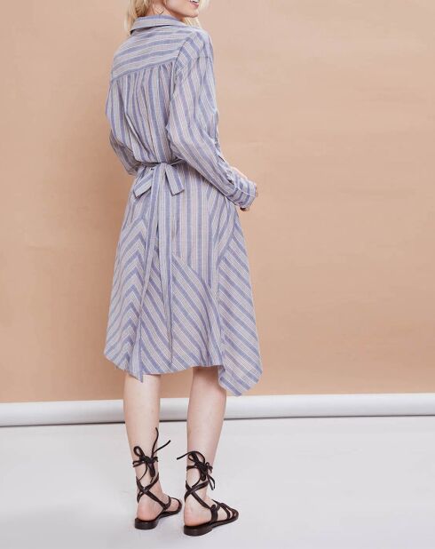 Robe Malorie Pastel rayée bleue