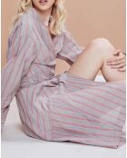 Robe Malorie Pastel rayée rouge/bleu