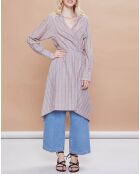 Robe Malorie Pastel rayée rouge/bleu