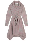 Robe Malorie Pastel rayée rouge/bleu
