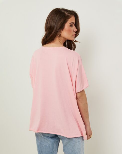 Top 100% Lin Phoebe rose pâle