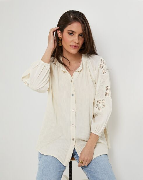 Chemise 100% Lin Ambre beige