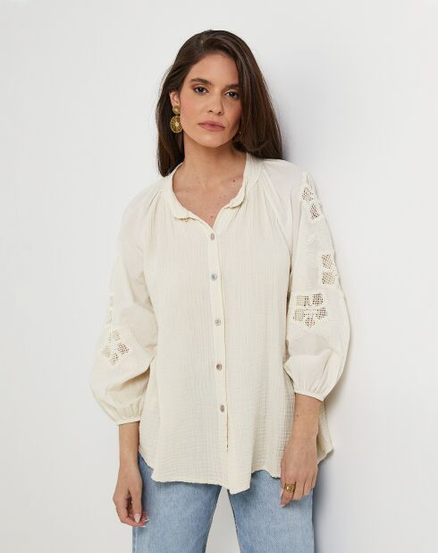 Chemise 100% Lin Ambre beige