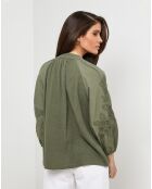 Chemise 100% Lin Ambre kaki