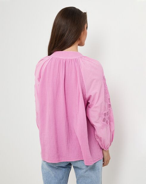 Chemise 100% Lin Ambre rose